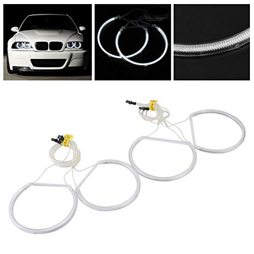 Kuuleyn Angel Eyes CCFL bianchi 12V 131+146 mm 4 pezzi