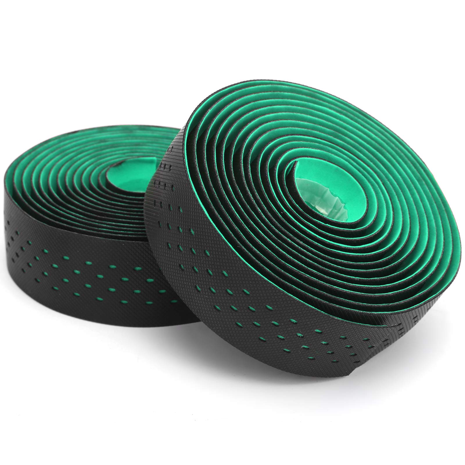 Kuuleyn Nastro Manubrio Bici 1 Paio Nero Verde Antiscivolo