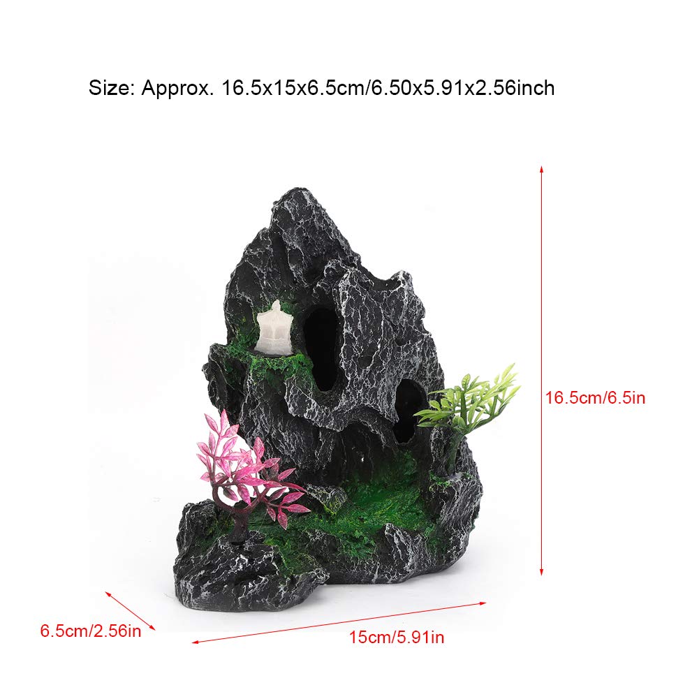 Kuuleyn CL002 Decorazione Acquario Resina Giardino Roccioso