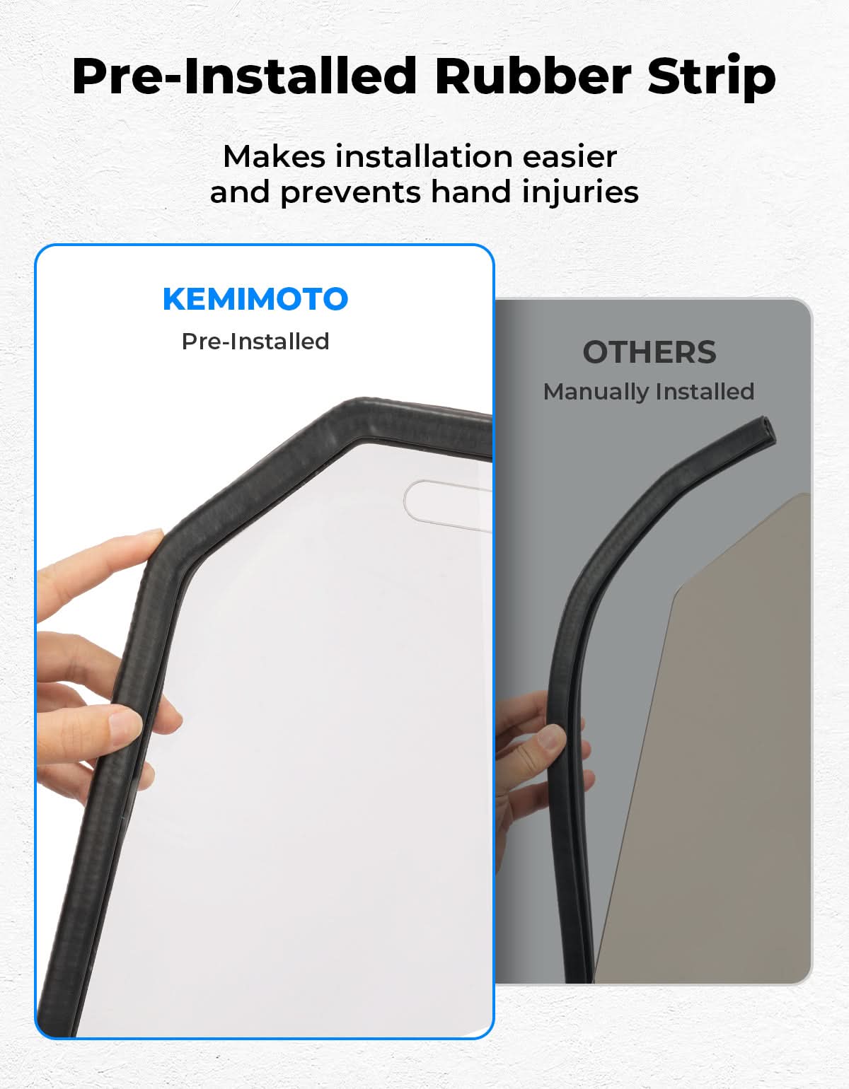 KEMIMOTO 2-IN-1 Parabrezza Anteriore Polaris RZR XP 1000