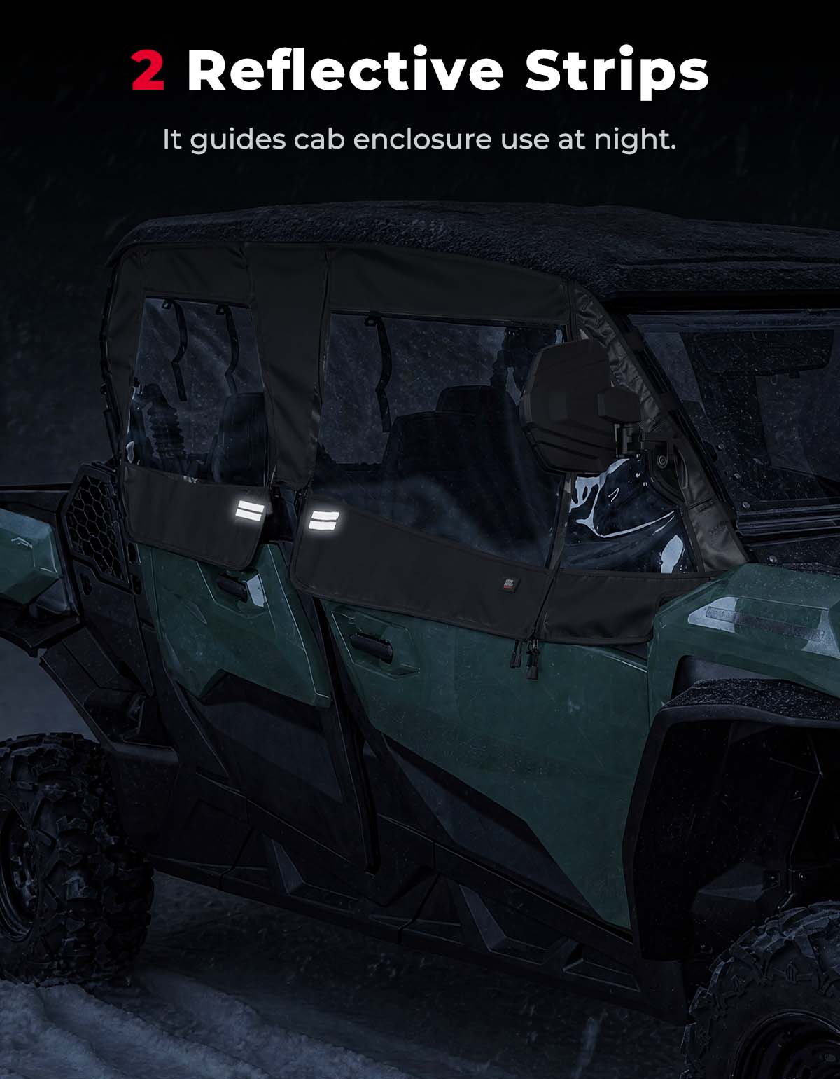 Kemimoto Commander MAX porte cabina morbide con zip YKK
