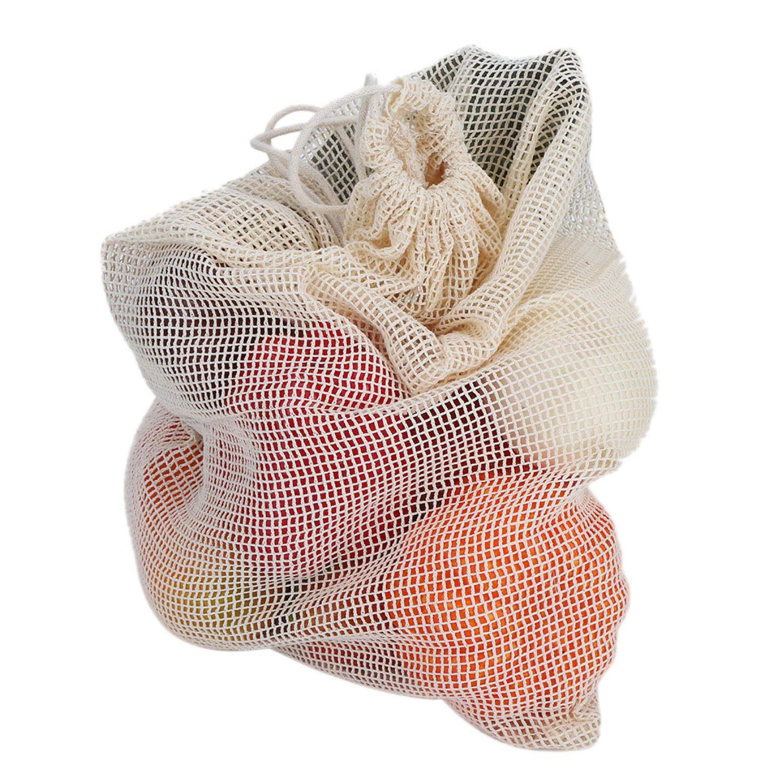 Kuuleyn Sacchetti rete cotone 9 pezzi con coulisse