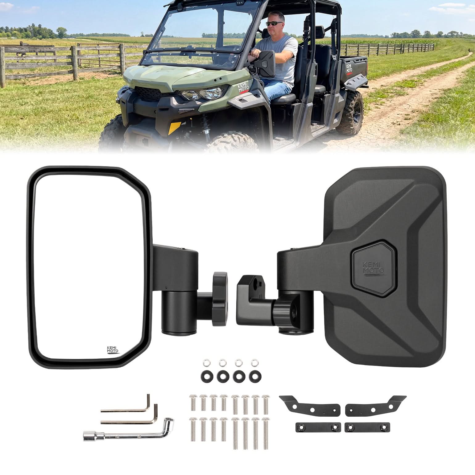 KEMIMOTO Defender specchietti laterali Can-Am con reset 2016+