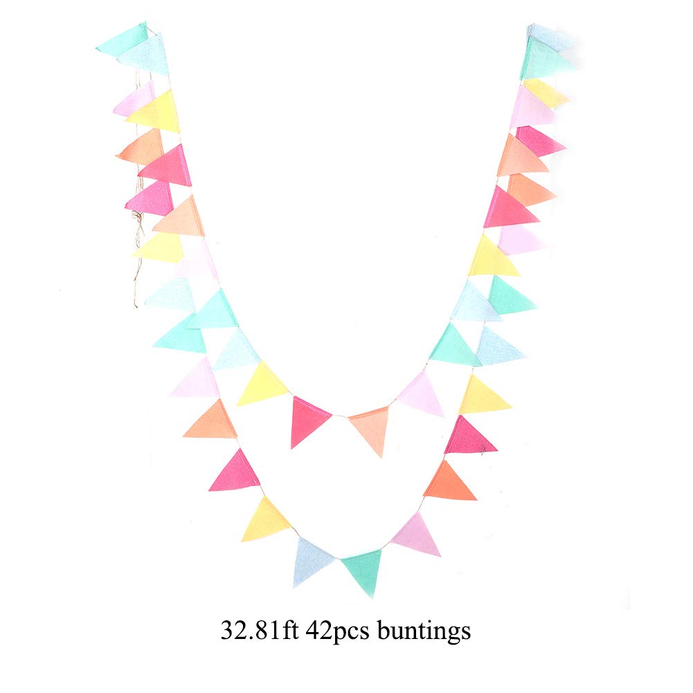 Hapivida Ghirlanda Bandierine Triangolari Cotone Multicolore