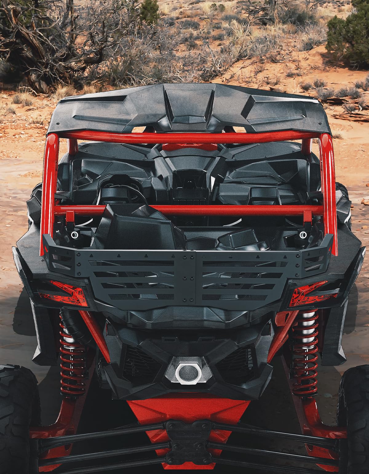 KEMIMOTO Sponda Posteriore per Maverick X3 in Metallo Nera