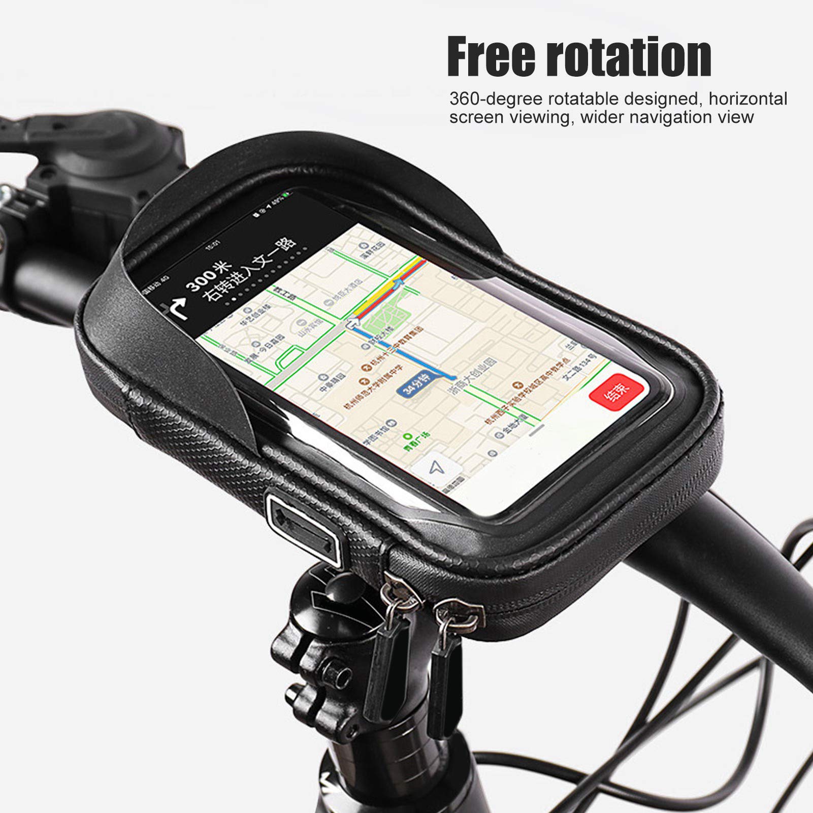 Kuuleyn Borsa Porta Telefono Bici 6 Nero Duro Impermeabile