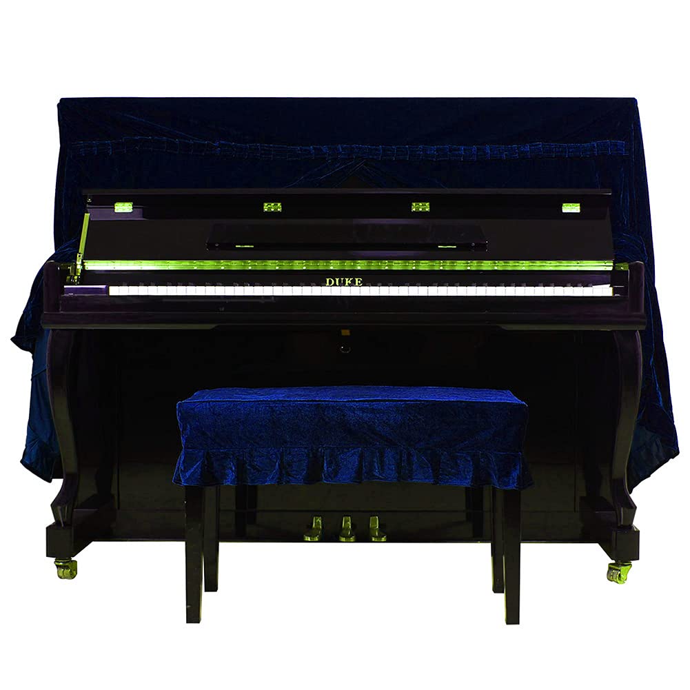 Kuuleyn Copertura Panca Pianoforte 75x35 cm Tessuto Blu