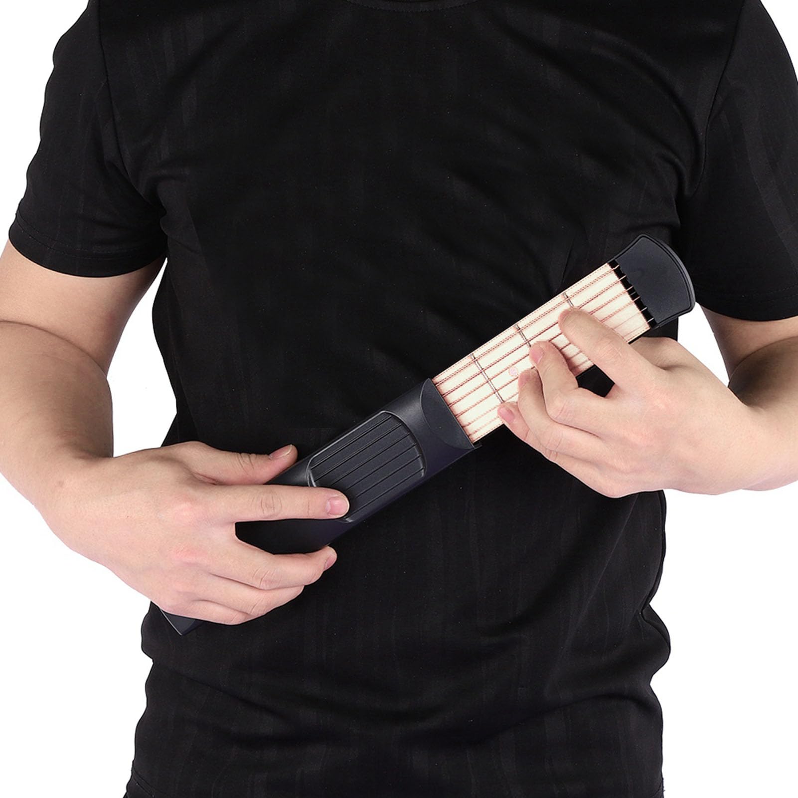 AOWINHIT Chitarra Tascabile 6 Corde Mogano Nero