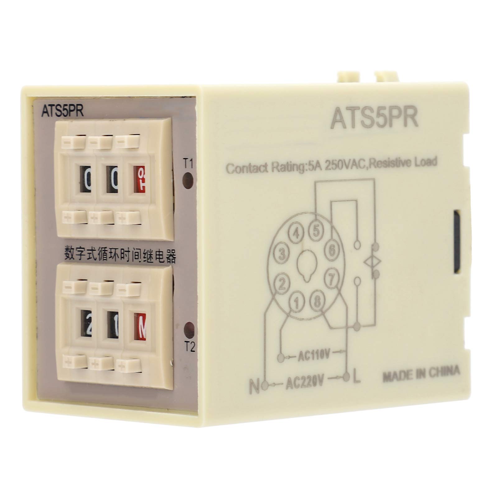 Kuuleyn Relè temporizzatore digitale DC12V 6 tempi