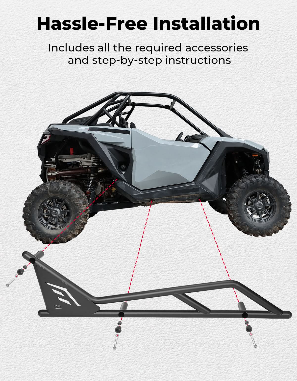 KEMIMOTO RZR PRO pedane laterali coppia 2020-2026 antiscivolo