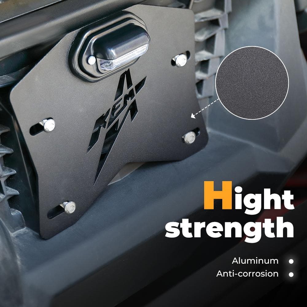 KEMIMOTO B0111-04101BK Porta Targa LED UTV Alluminio