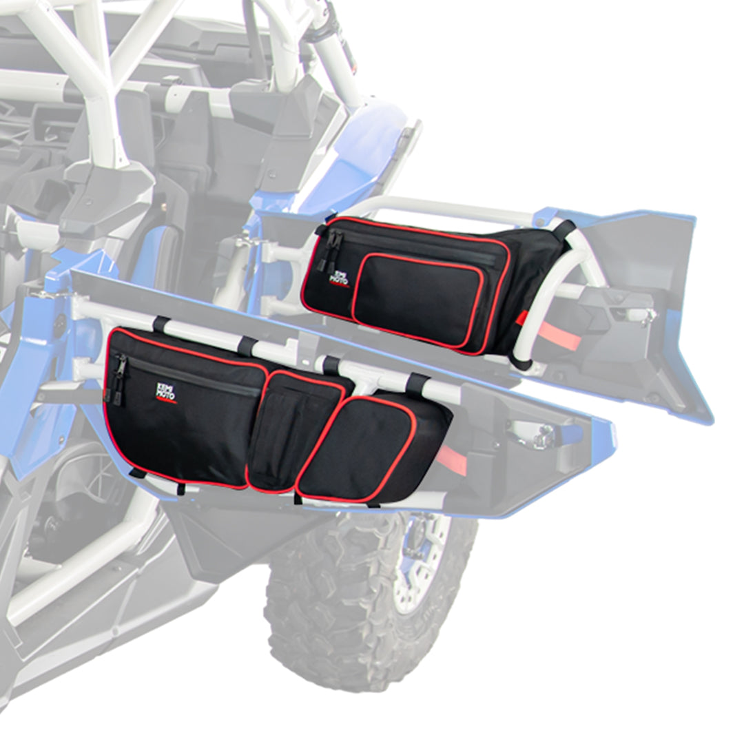 KEMIMOTO Maverick X3 Max borse portiera rosse anteriori posteriori