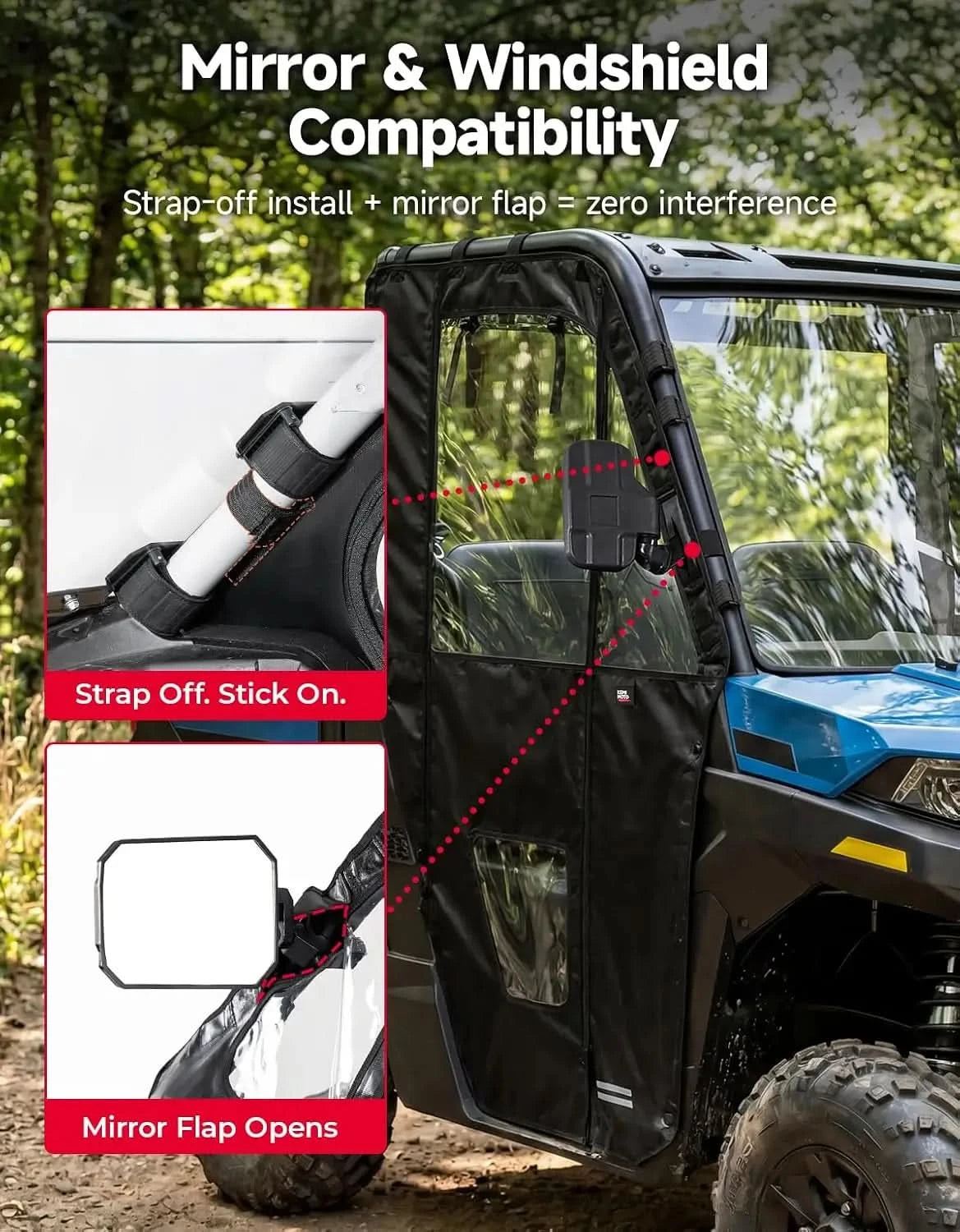 KEMIMOTO Ranger SP 570 porte abitacolo morbido 2 pezzi