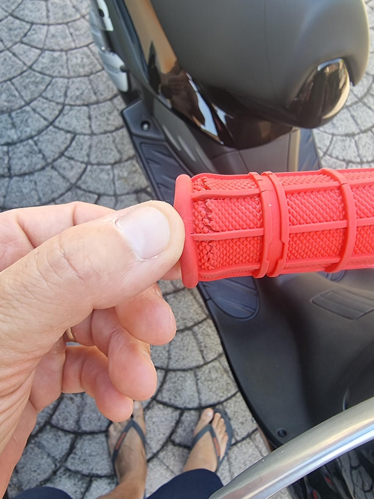Hapivida Manopole Manubrio Moto 22 mm Nero Gomma Antiscivolo