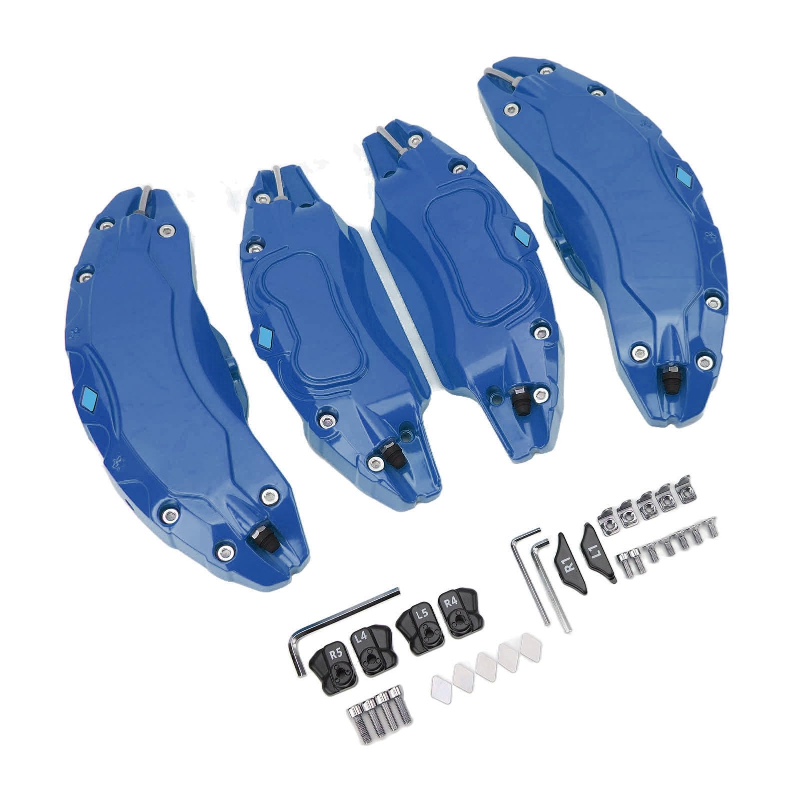 AOWINHIT Copripinze Freno Auto Lega Blu 4 Pezzi