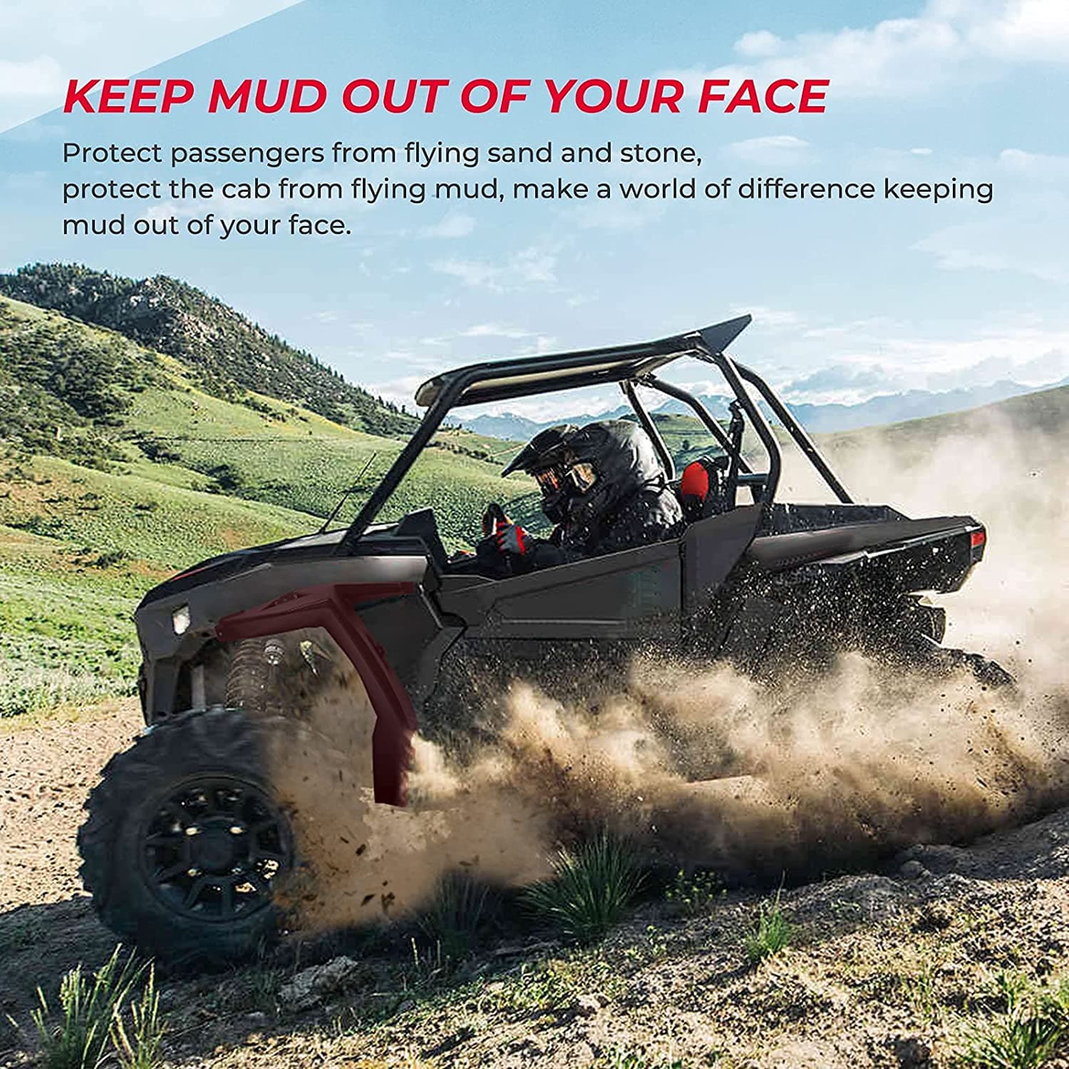 KEMIMOTO Paraspruzzi Anteriori RZR XP 1000 Allargati 2PZ