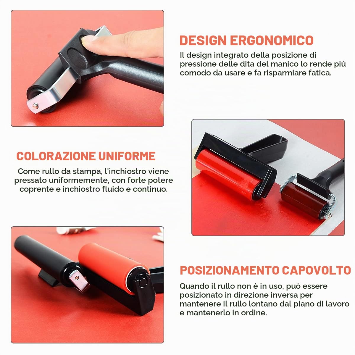 Hapivida kit timbri gomma completo con rullo 6 cm