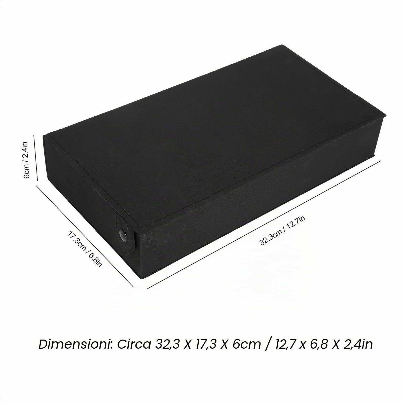 Hapivida Scatola Occhiali 5 Scomparti Nero 32 cm