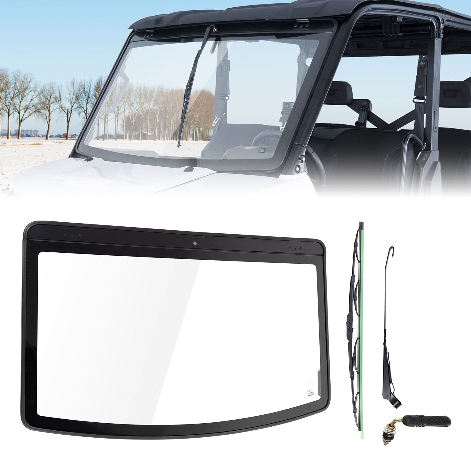 Kemimoto Ranger 1000 parabrezza vetro anteriore tergicristallo