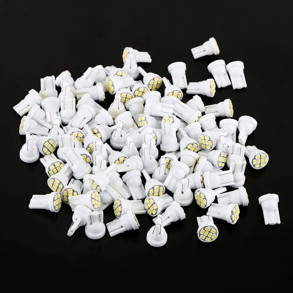 Kuuleyn Lampadine LED T10 8 SMD 1206 Bianche 100 Pezzi