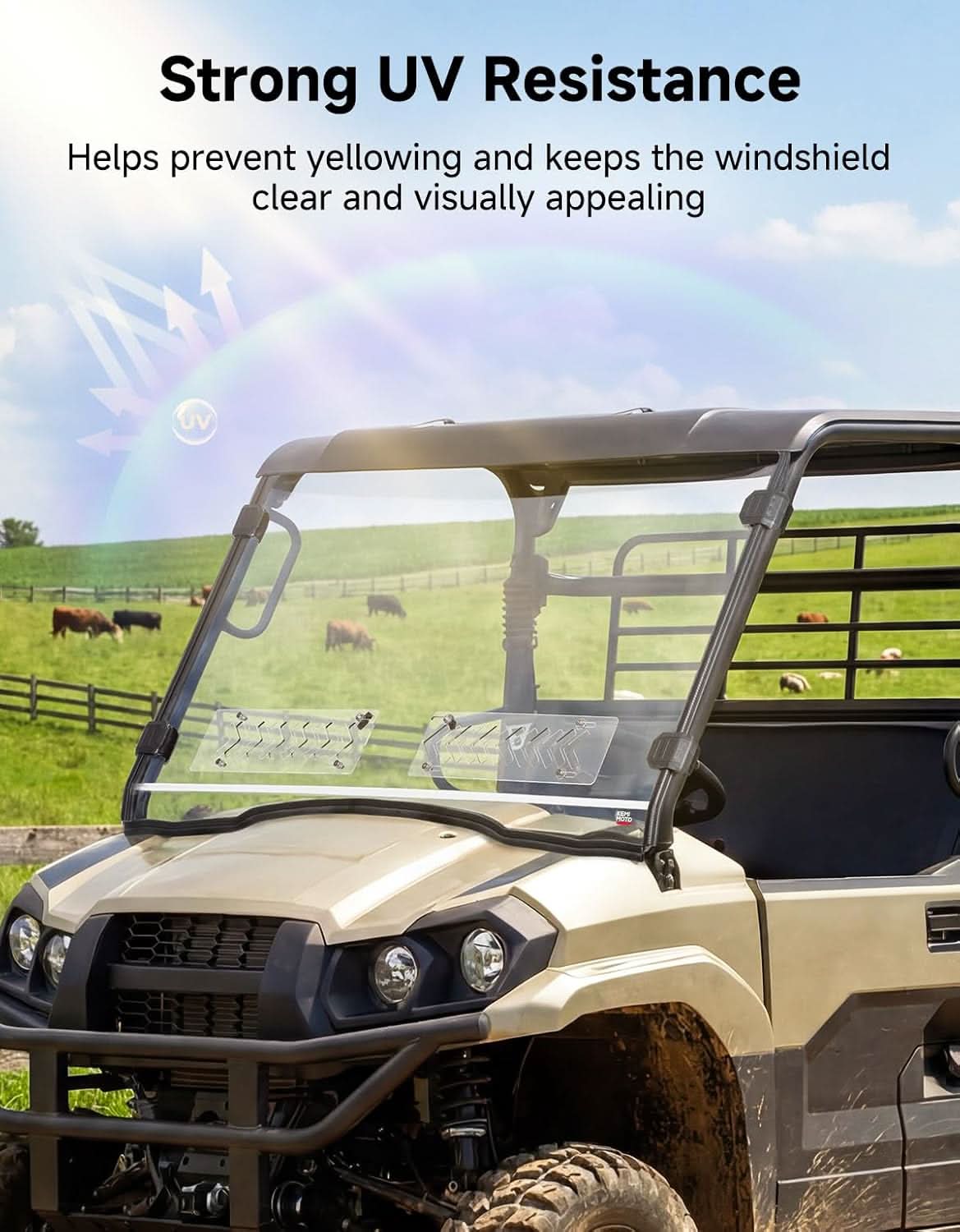 KEMIMOTO Mule PRO-MX parabrezza anteriore ventilato PC