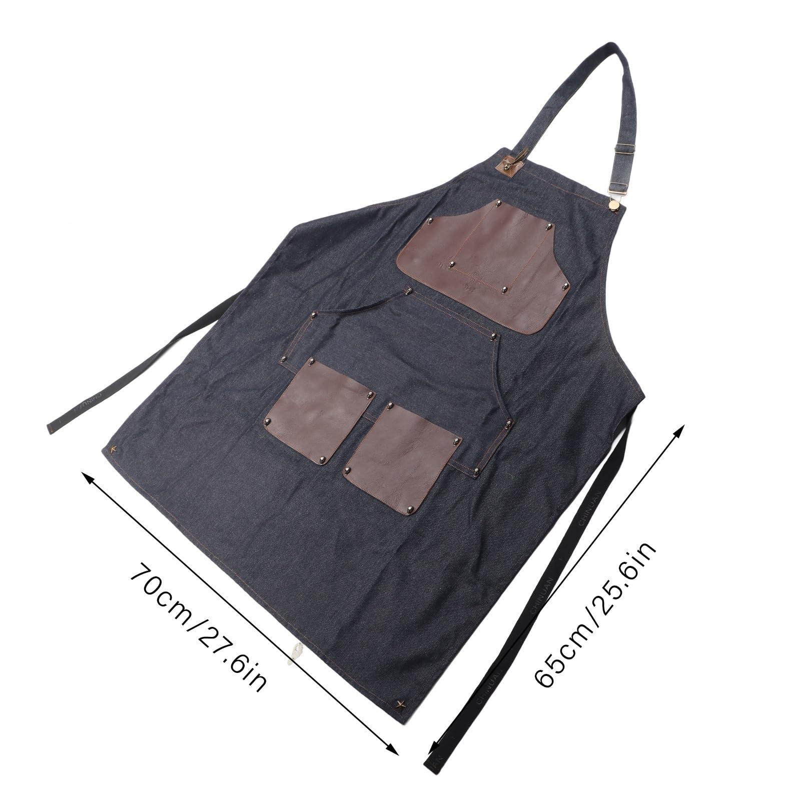 Kuuleyn Grembiule da Lavoro Denim Regolabile con Tasche