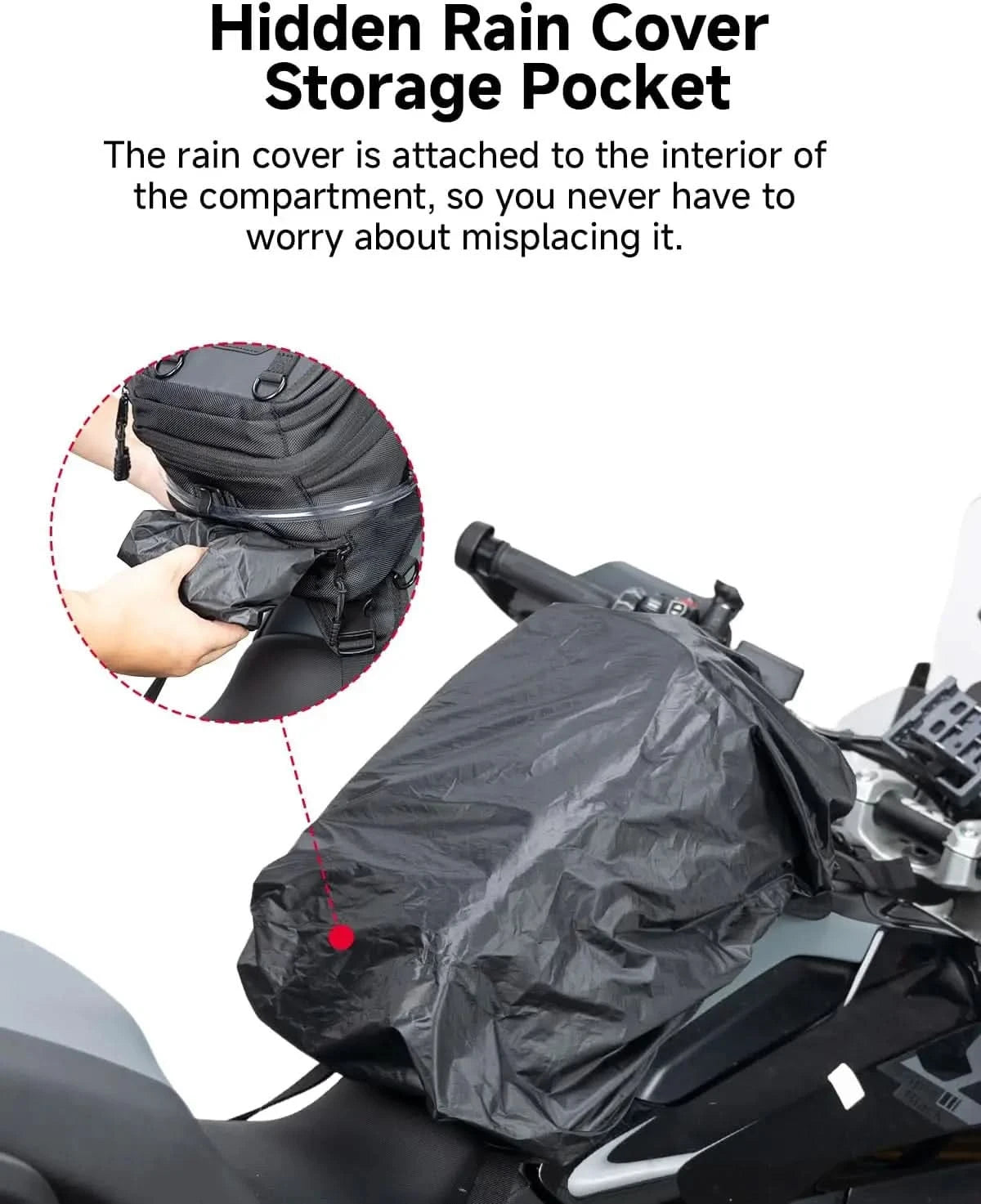 KEMIMOTO borsa serbatoio moto 9-12L con sacca acqua