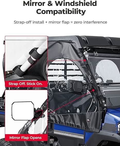 Kemimoto Mule Pro FXT porte superiori morbide con zip