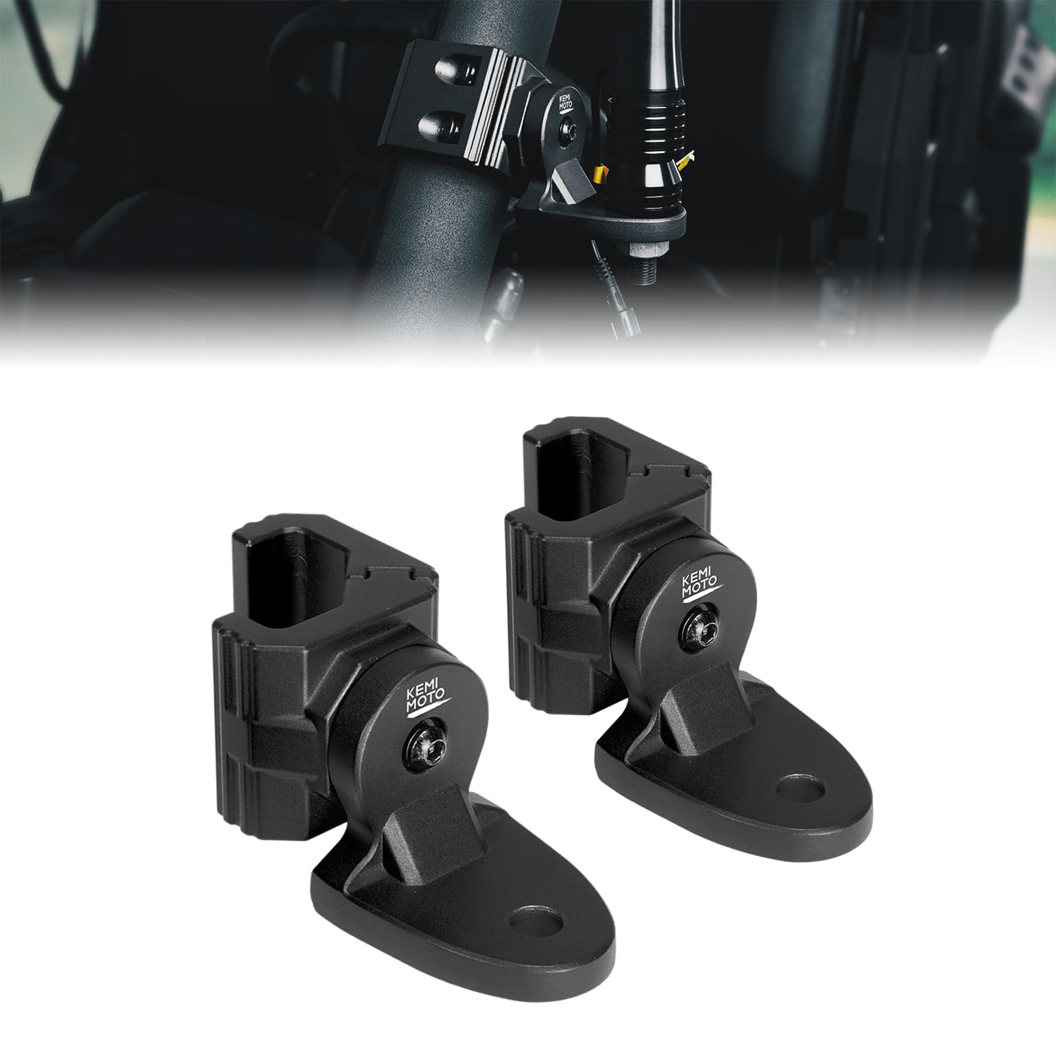 KEMIMOTO Staffa whip UTV Pro-Fit nera 1pz alluminio