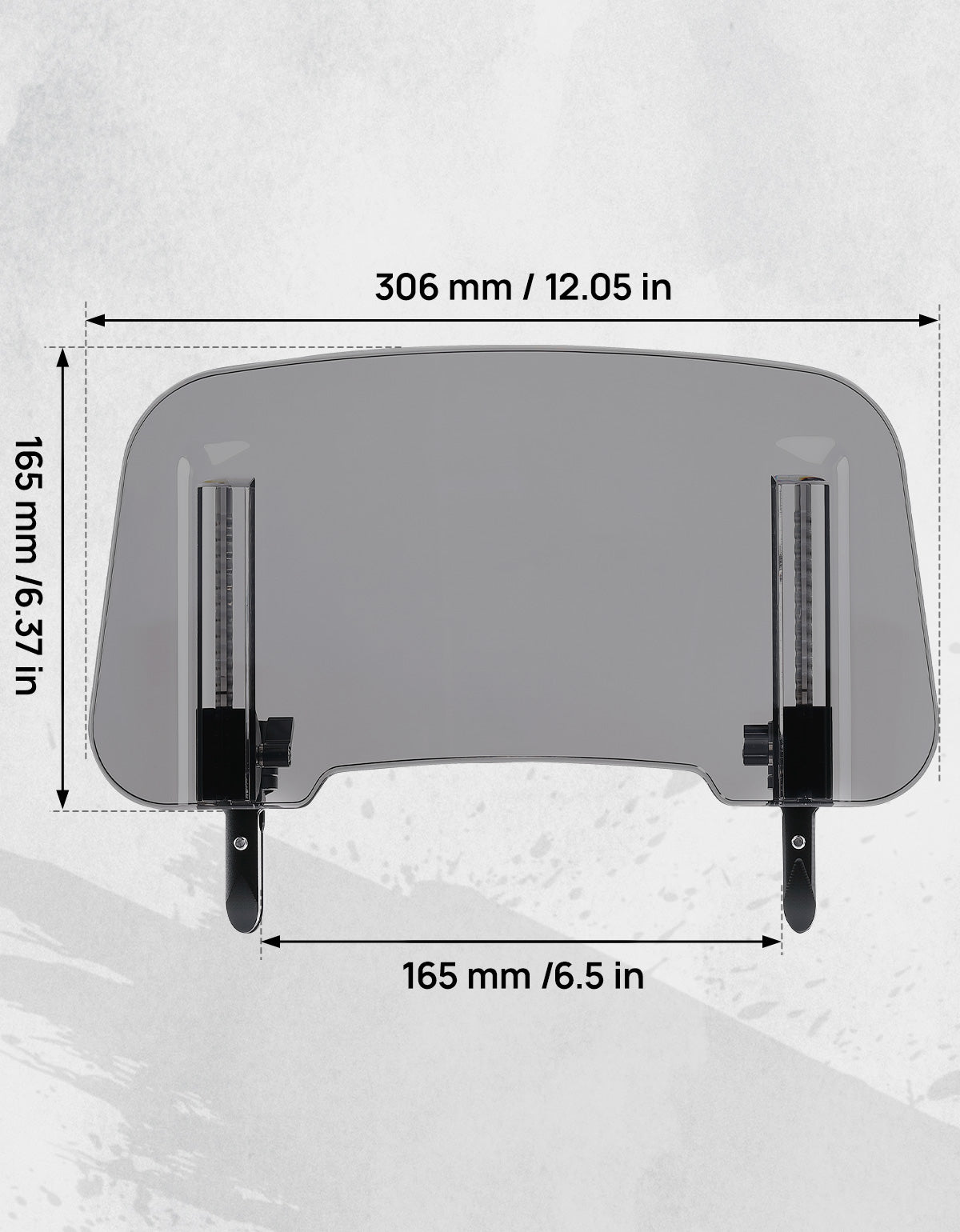 KEMIMOTO Deflettore Parabrezza Moto Universale Alluminio Regolabile
