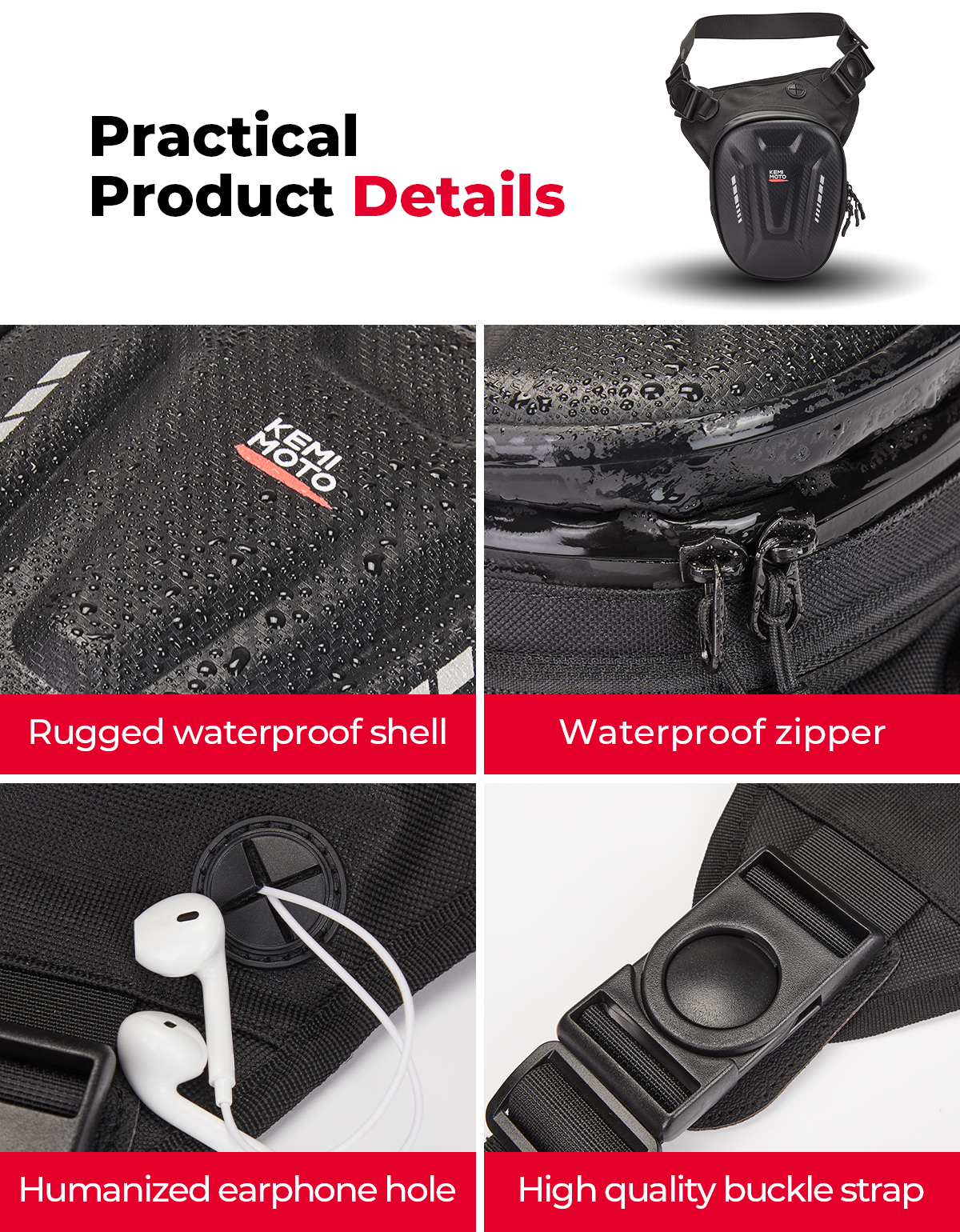 KEMIMOTO Borsa Serbatoio Moto Magnetica 12L EVA