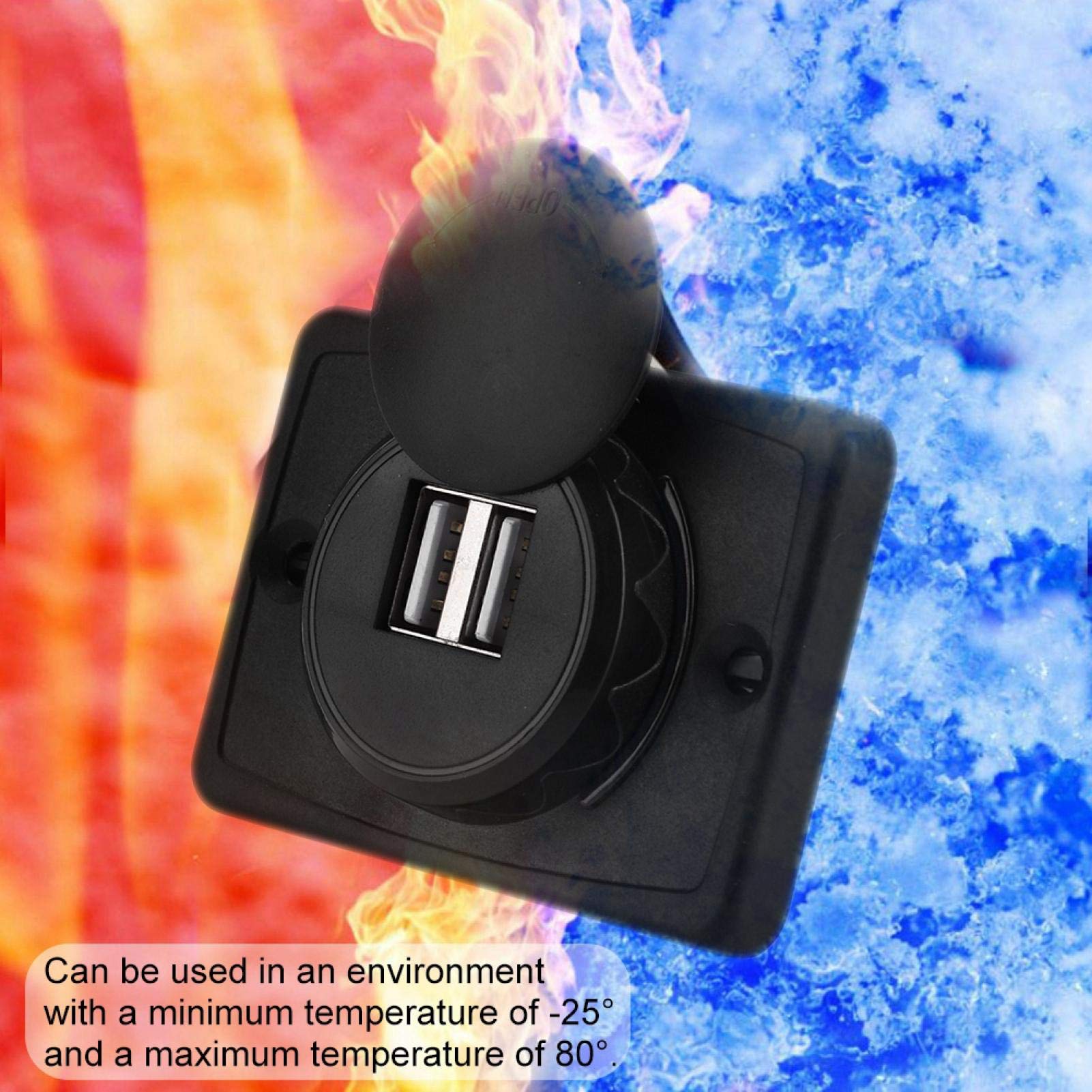Kuuleyn presa USB auto doppia 5V 3.1A nera impermeabile