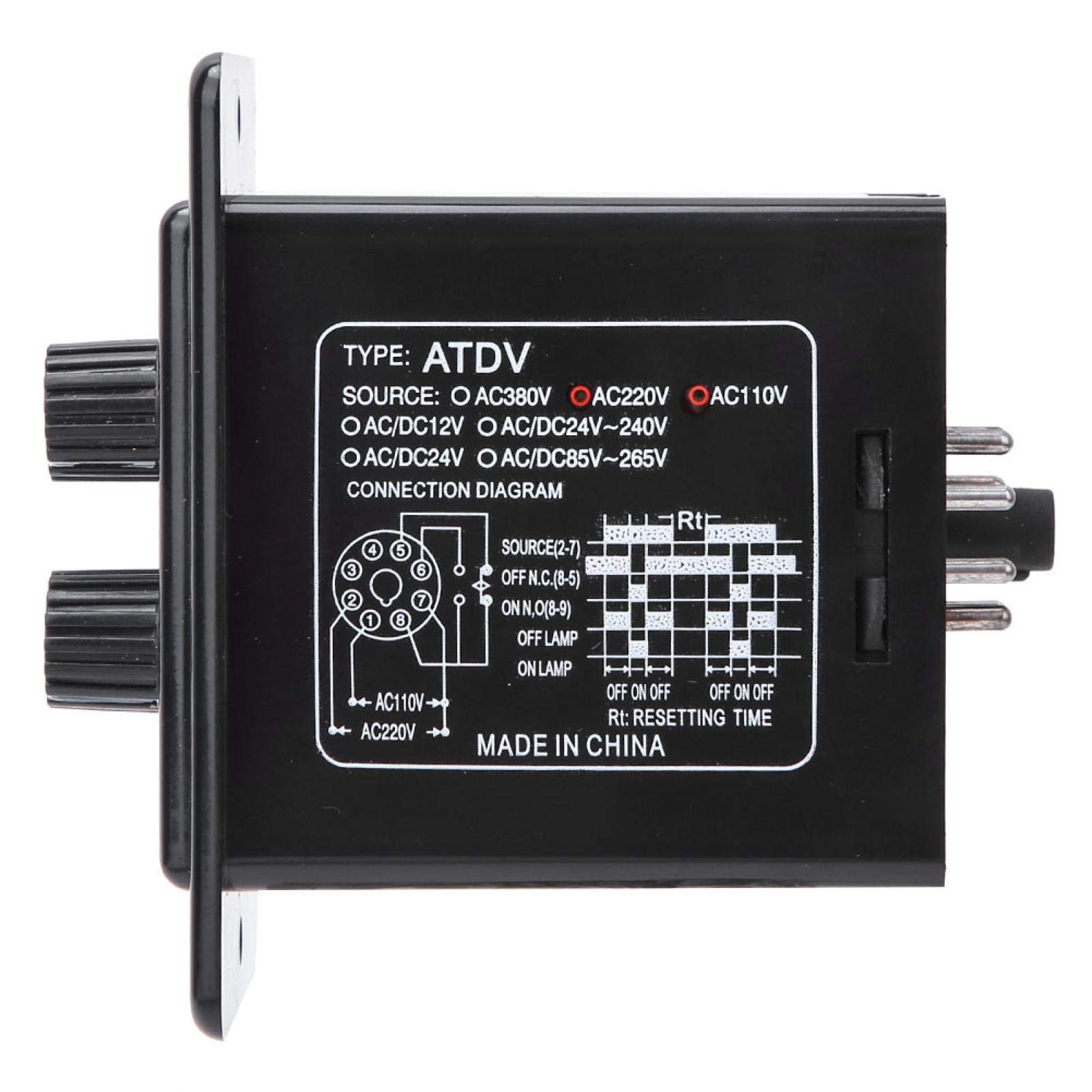 Kuuleyn Rele Timer Doppio ATDV-YC AC 110/220V 6S-60M