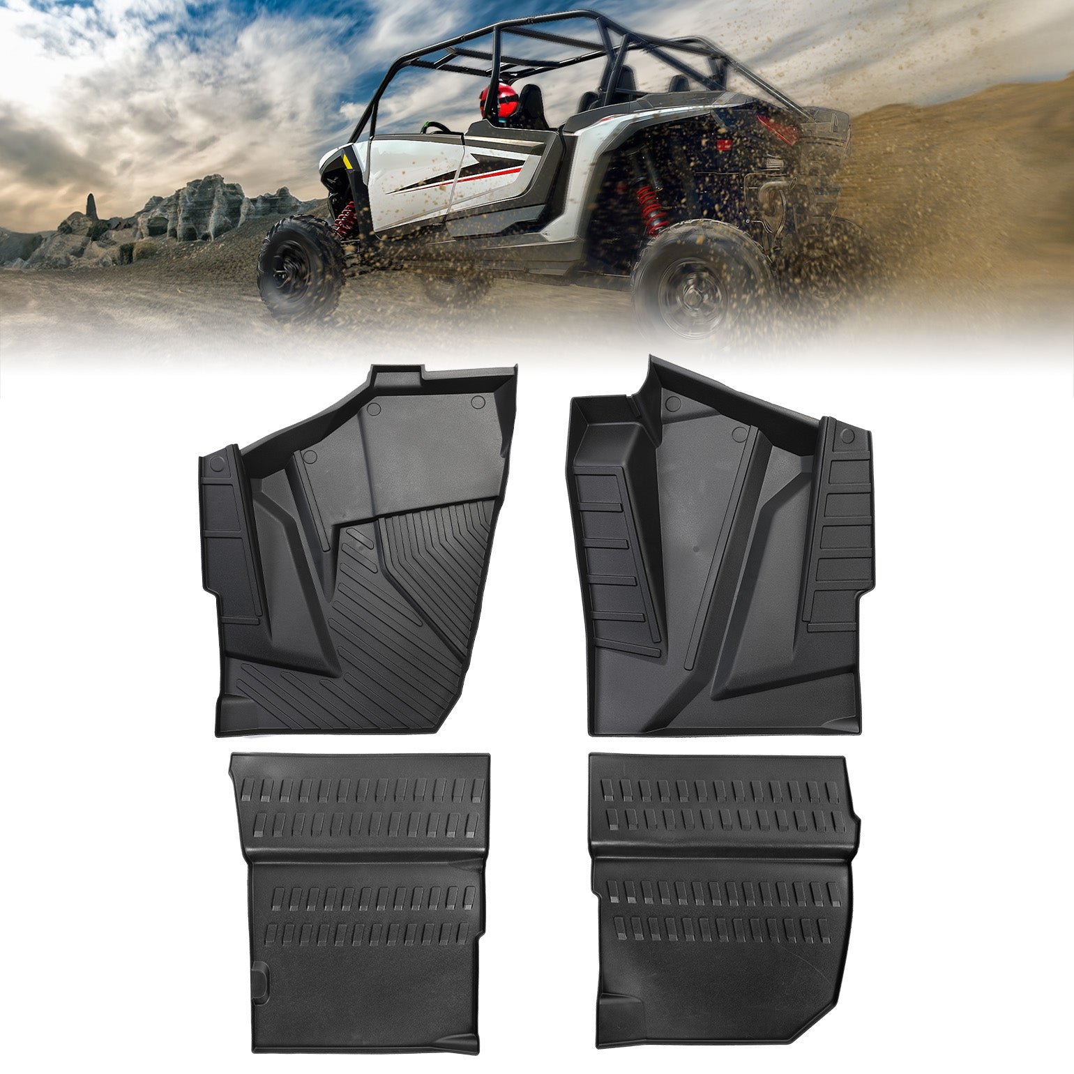 KEMIMOTO tappetini TPE RZR XP 4 1000 4 pezzi antiscivolo
