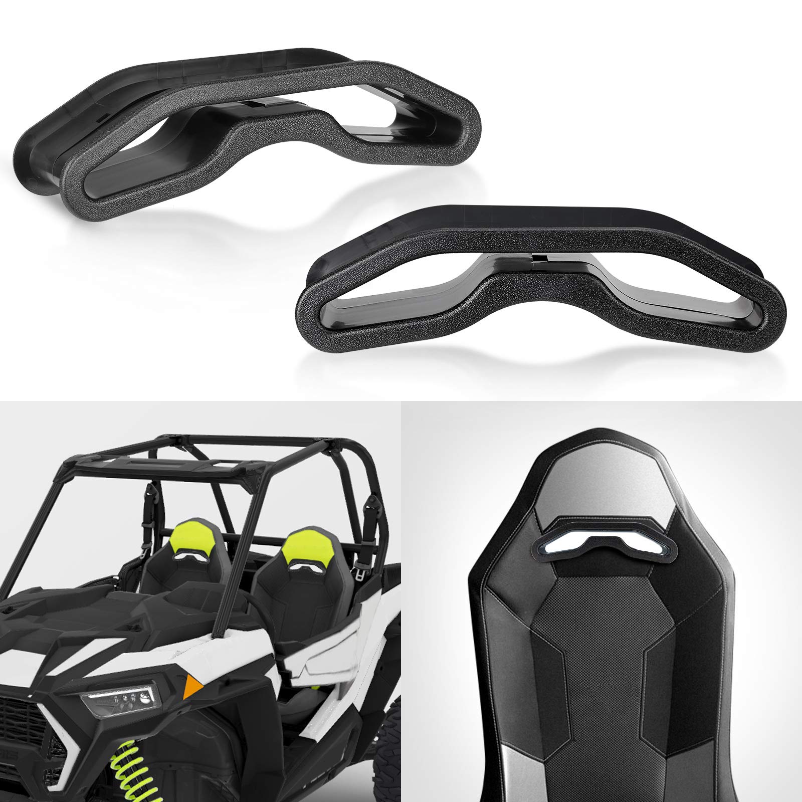 KEMIMOTO FTVSH001 passacinture sedile UTV 2 pezzi nero