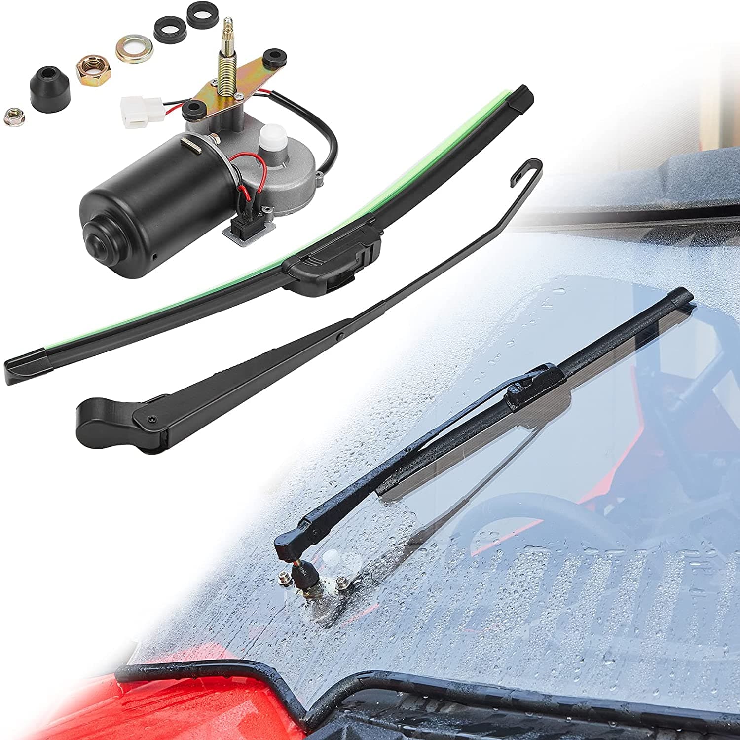 Kemimoto 12V kit tergicristallo lavavetro lama 16 pollici
