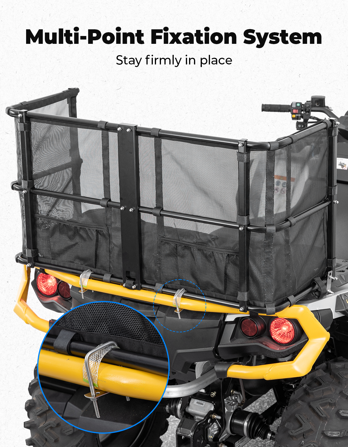 KEMIMOTO trasportino cane ATV telaio acciaio 600D