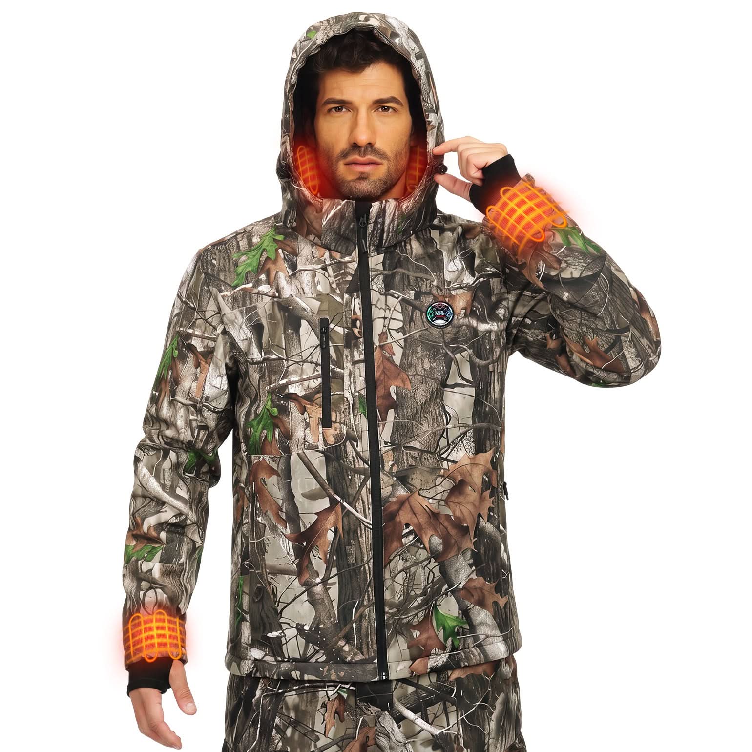 KEMIMOTO Camo Giacca Riscaldata Caccia L Impermeabile