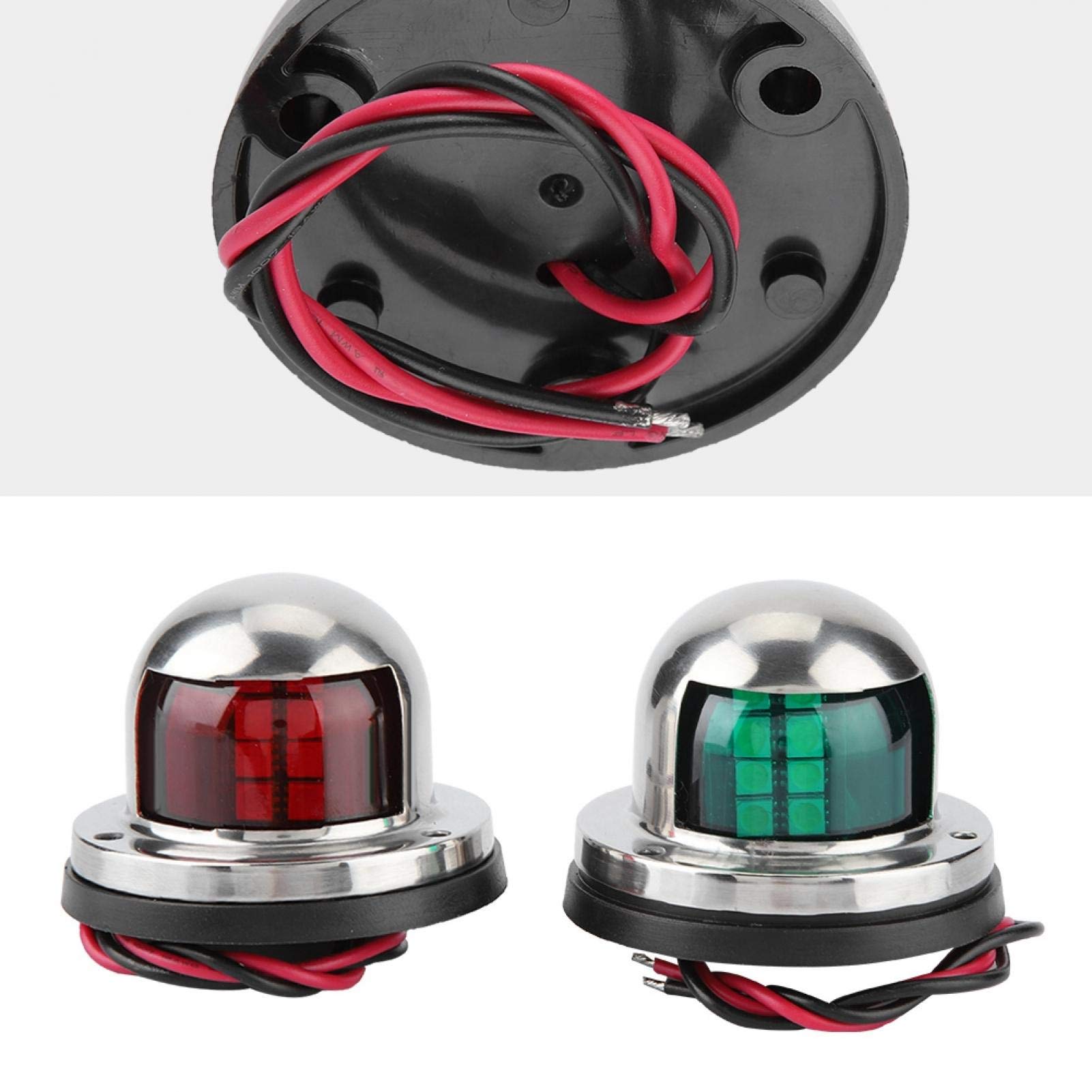 Kuuleyn luci navigazione LED barca rosso verde inox paio