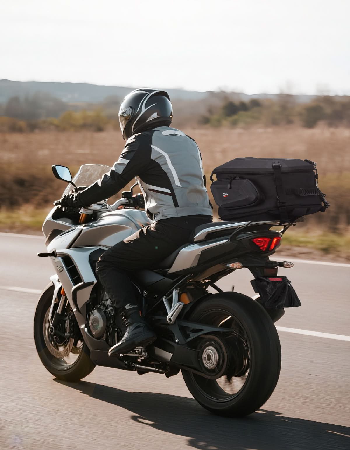 KEMIMOTO borsa posteriore moto rigida 23-35L impermeabile