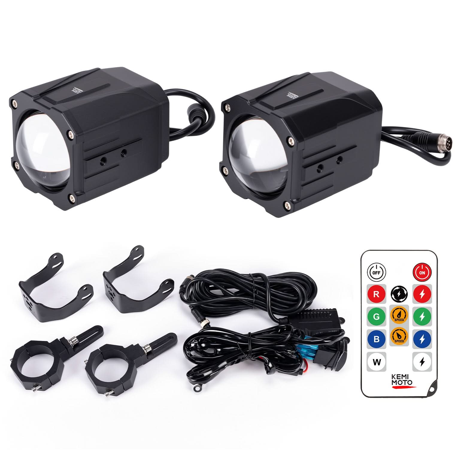 Kemimoto Whipless Luce Chase LED 9 modalità roll-bar 1,5-2"