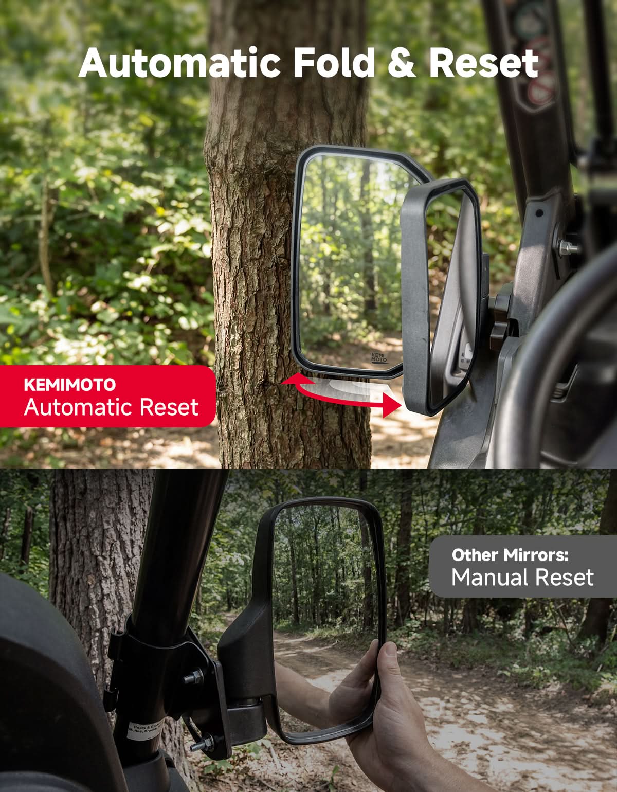 KEMIMOTO Defender specchietti laterali Can-Am con reset 2016+