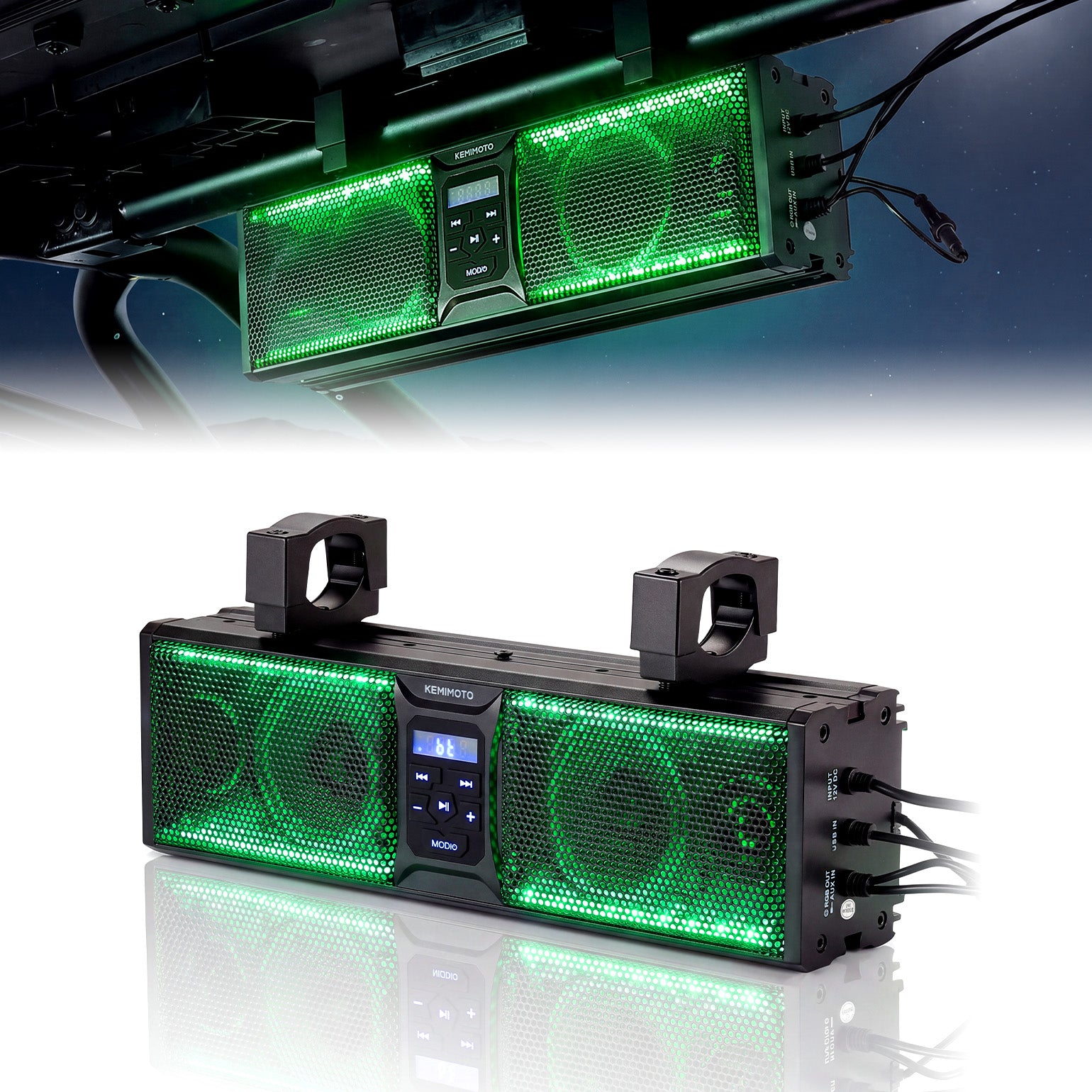 KEMIMOTO soundbar 16 pollici bluetooth RGB impermeabile