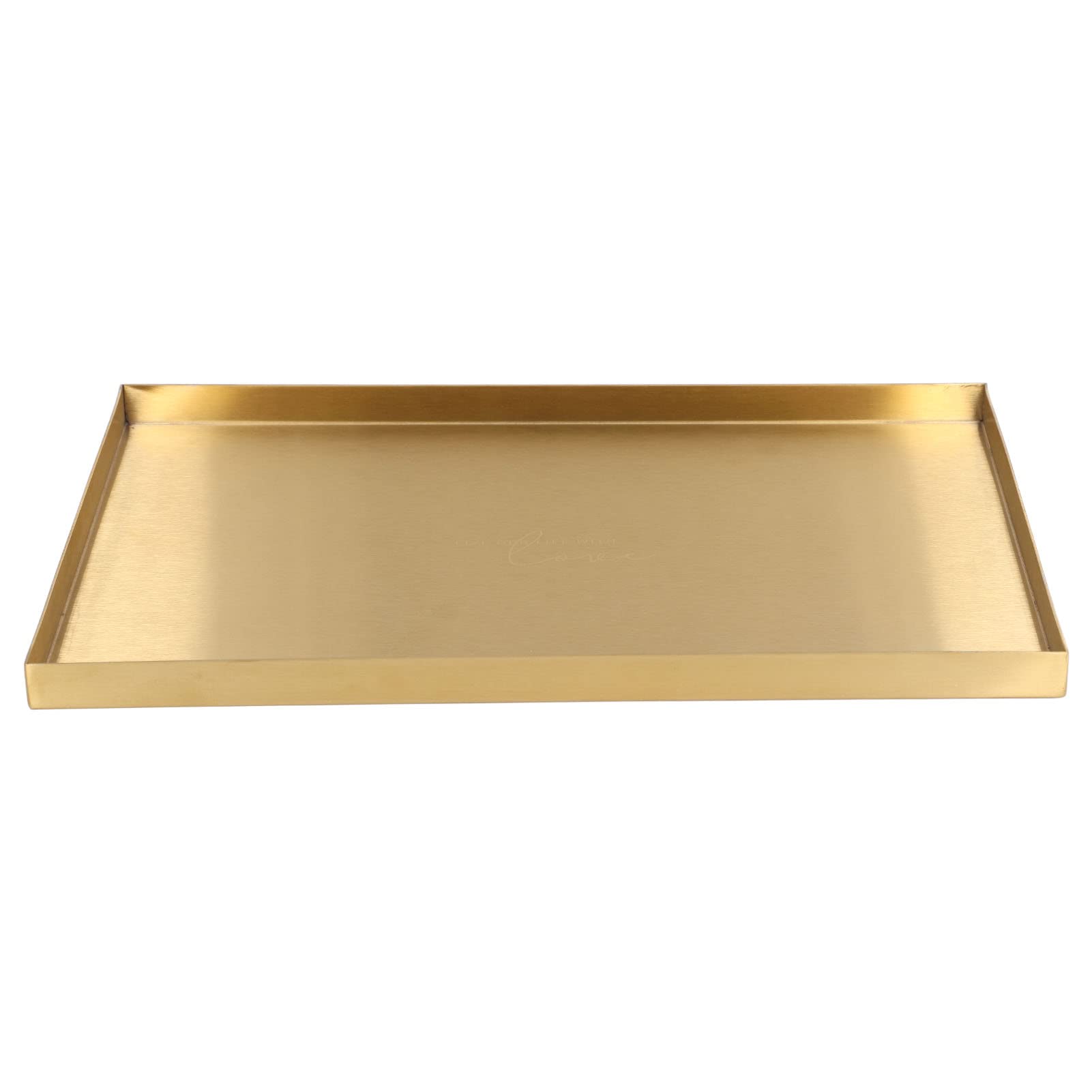 Hapivida Vassoio Rettangolare Acciaio Inox Oro 30 cm