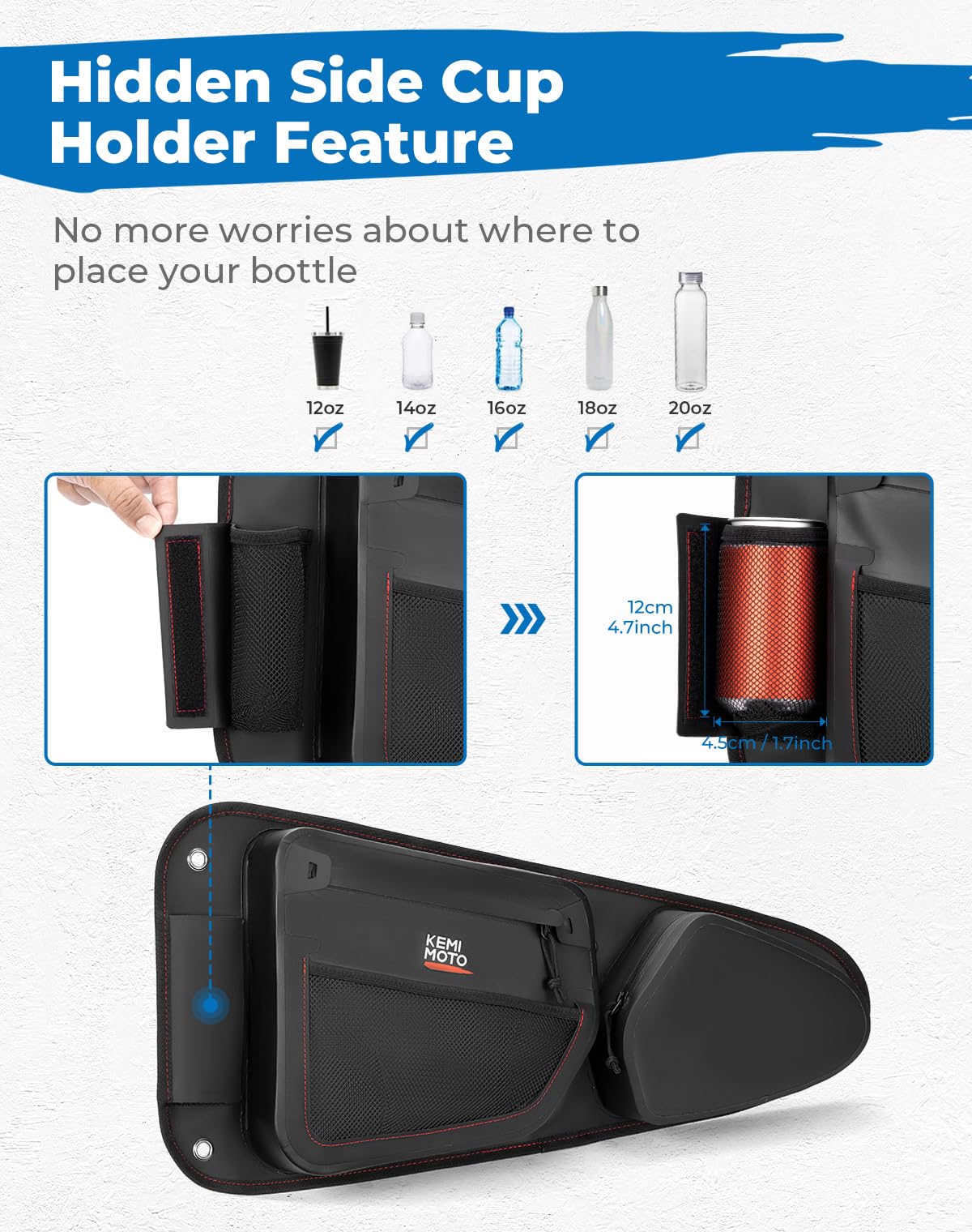 KEMIMOTO RZR borse porta TPU IPX6 anteriori