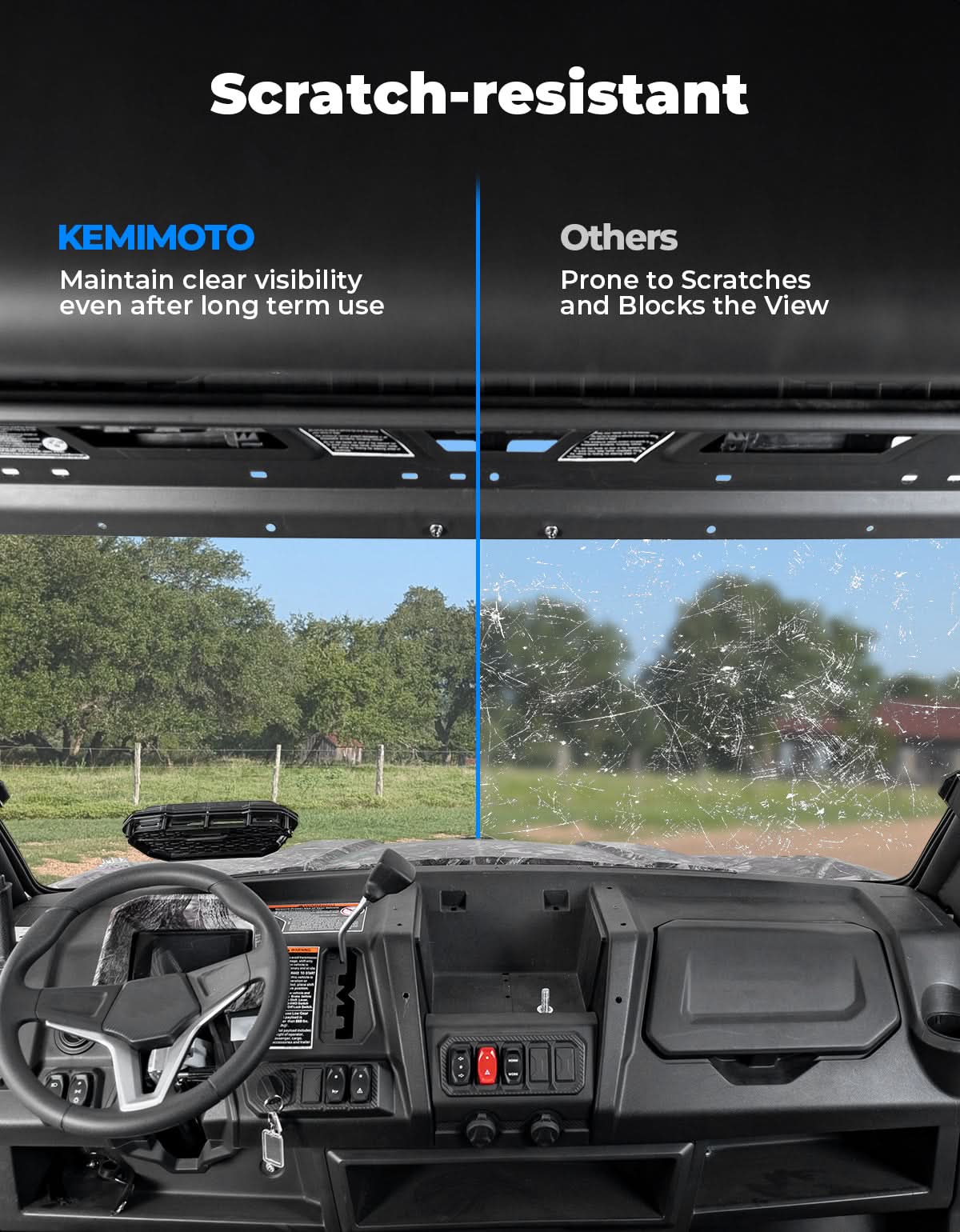 Kemimoto UFORCE 1000 parabrezza anteriore ventilato PC