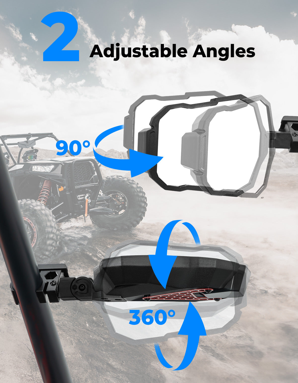 KEMIMOTO UTV specchietti laterali vetro temperato