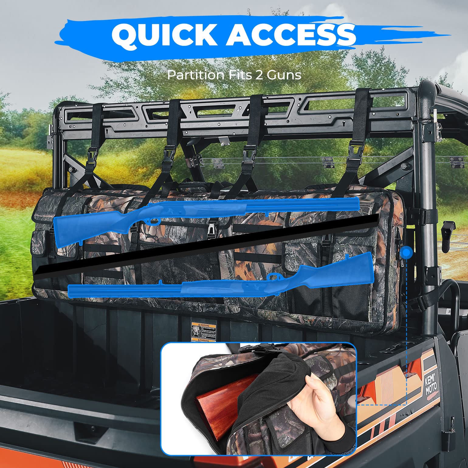 Kemimoto B0113 borsa portafucile UTV doppia mimetica