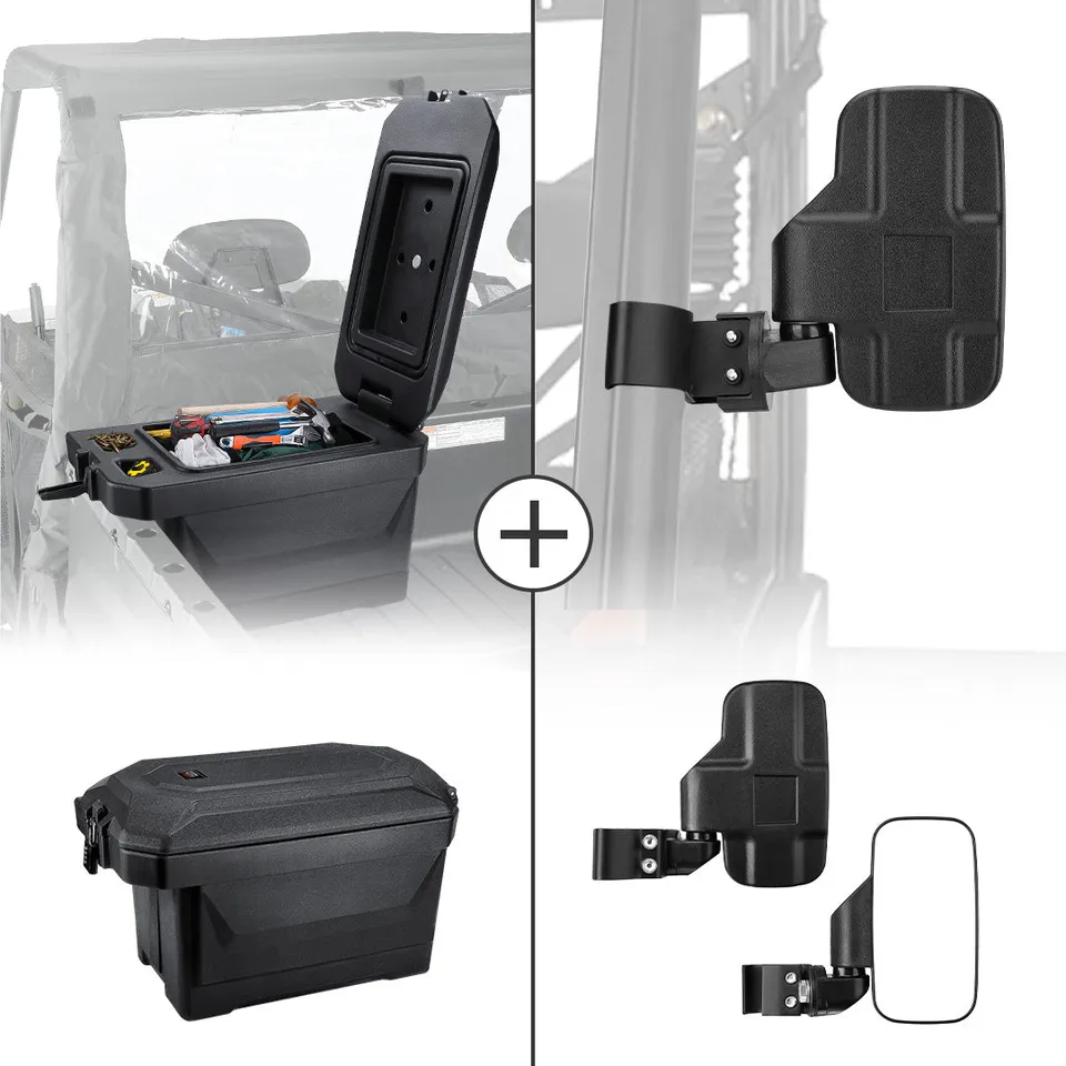 KEMIMOTO kit specchi e bauletto 45L Polaris Ranger
