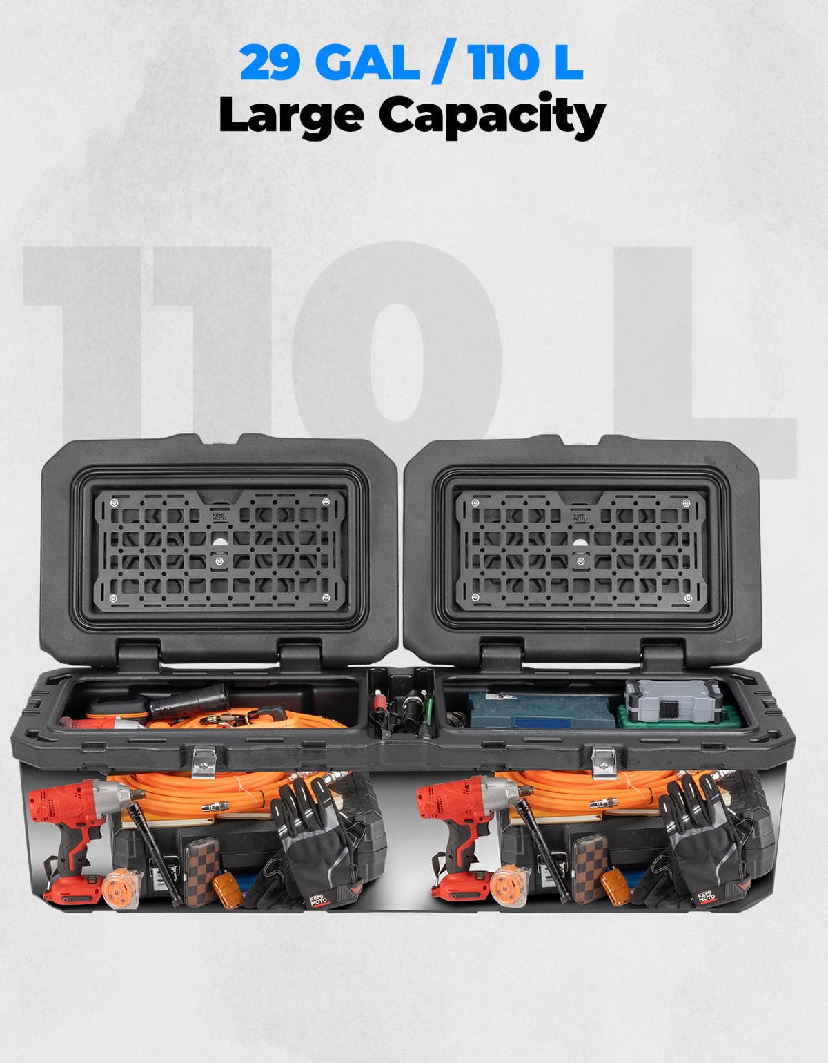 KEMIMOTO Bauletto Cassone UTV 110L CFMOTO Uforce Lucchettabile